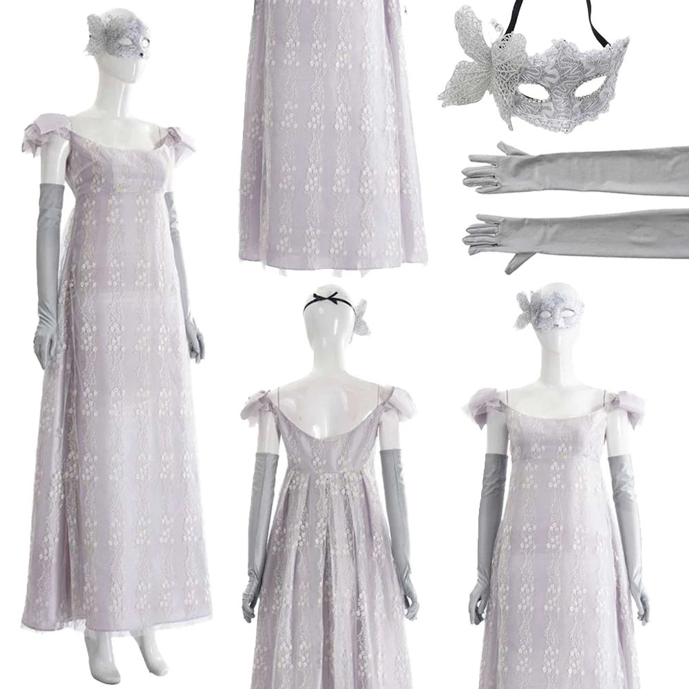 Fantasia S4 Sophie Beckett Cosplay Eye Mask Dress TV Regency Era Women Disfraz Costume Female Halloween Carnival Party Clothes
Fantasia S4 Sophie Beckett Cosplay Eye Mask Dress TV Regency Era Women Disfraz Costume Female Halloween Carnival Party Clothes