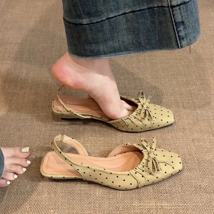 2026 New Summer Polka Dot Square Toe Closed Toe Sandals French Elegant Backless Slip On Women Gentle Style Height Daily Shoes
2026 New Summer Polka Dot Square Toe Closed Toe Sandals French Elegant Backless Slip On Women Gentle Style Height Daily Shoes