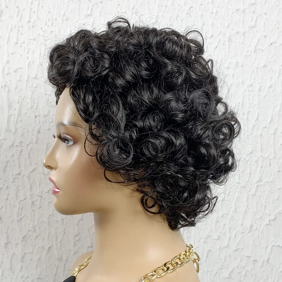 Curly Full Machine Pixie Cut Wigs Curly Pixie CutHuman Hair Wigs For Women Non-Remy Hairugo Glueless Wigs Natural Pixie Cut Wigs
Curly Full Machine Pixie Cut Wigs Curly Pixie CutHuman Hair Wigs For Women Non-Remy Hairugo Glueless Wigs Natural Pixie Cut Wigs