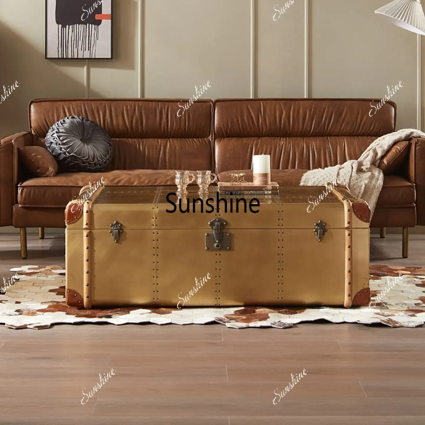 Medieval furniture retro aluminum leather bar coffee table
Medieval furniture retro aluminum leather bar coffee table