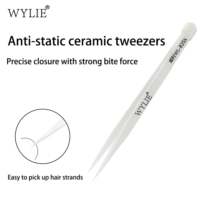 WYLIE WL-835S Anti-Static Ceramic Tweezers High Temperature Resistant Fine Tip Tweezers for PCB Soldering and Electronic Repair
WYLIE WL-835S Anti-Static Ceramic Tweezers High Temperature Resistant Fine Tip Tweezers for PCB Soldering and Electronic Repair