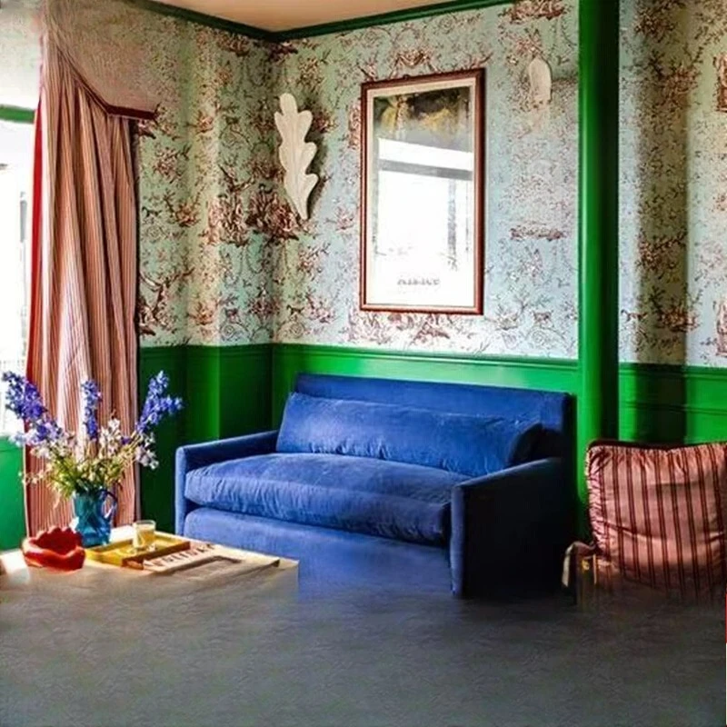 British designer creative fringed fabric dismantling and washing sofa retro nostalgic dark blue vintage medieval furniture
British designer creative fringed fabric dismantling and washing sofa retro nostalgic dark blue vintage medieval furniture