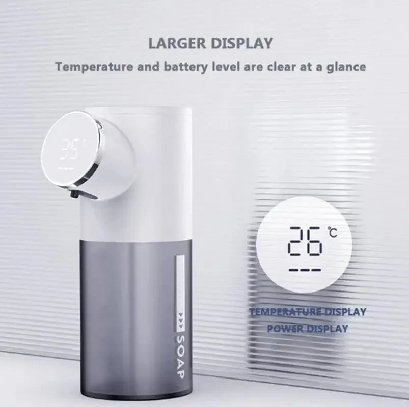 320ml Automatic Foam Soap Dispenser USB Rechargeable Liquid Soap Dispensers Digital Display Foam Hand Sanitizer Machine Washing
320ml Automatic Foam Soap Dispenser USB Rechargeable Liquid Soap Dispensers Digital Display Foam Hand Sanitizer Machine Washing