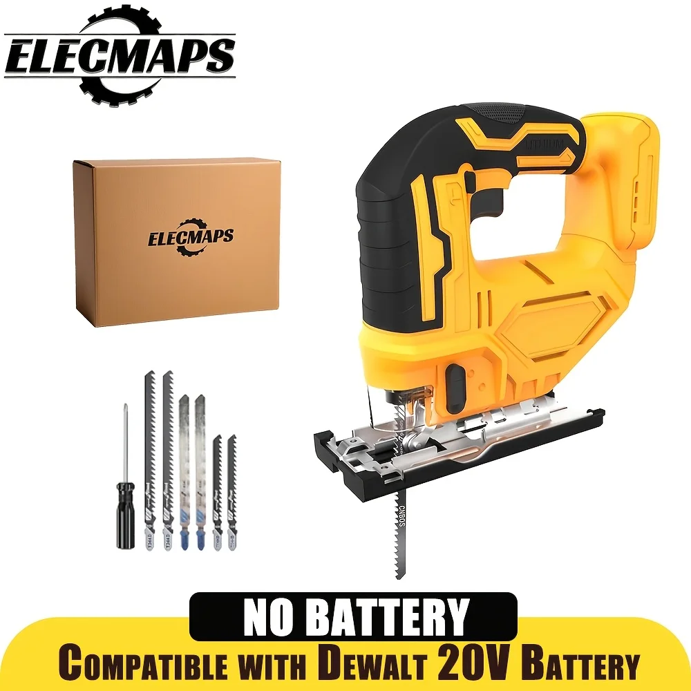 Compatible for Dewalt 20V (Battery Not Included) Jigsaw, with LED Work Light, 0°-45° Bevel Cutting, 3 Track Settings for Straight/Curved/Bevel/Circular Cutting
Compatible for Dewalt 20V (Battery Not Included) Jigsaw, with LED Work Light, 0°-45° Bevel Cutting, 3 Track Settings for Straight/Curved/Bevel/Circular Cutting