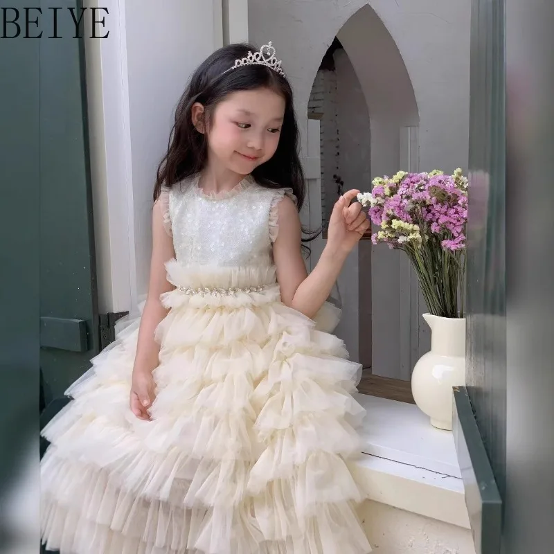 New Summer Children's Mesh Tutu Dress Baby Girls Sleeveless Cake Sequined Dress Wedding Lace Birthday Gown Party Dress
New Summer Children's Mesh Tutu Dress Baby Girls Sleeveless Cake Sequined Dress Wedding Lace Birthday Gown Party Dress