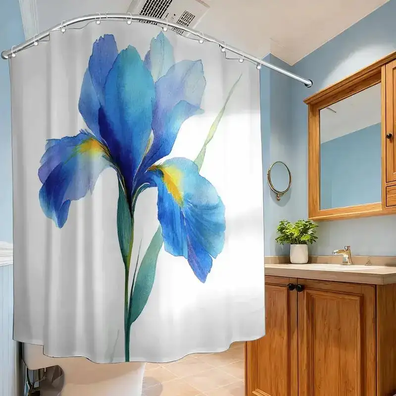 Акварельная занавеска для душа с изображением ирисов – сине-желтый цветочный узор, 12 крючков, 70,87×70,87 дюймов, водонепроницаемый декор для ванной комнаты
Акварельная занавеска для душа с изображением ирисов – сине-желтый цветочный узор, 12 крючков, 70,87×70,87 дюймов, водонепроницаемый декор для ванной комнаты