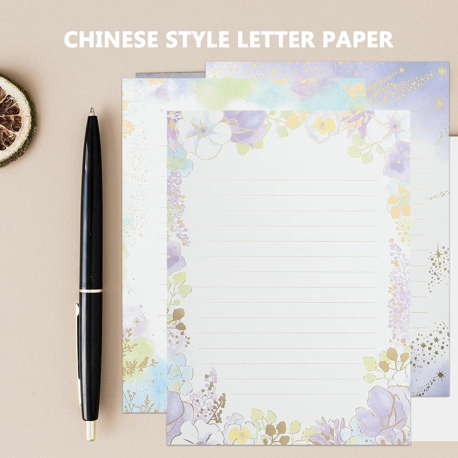 Gold Foil A5 Letter Paper Floral Border Elegant Vintage Stationery Writing Craft Calligraphy Invitations Greeting Cards
Gold Foil A5 Letter Paper Floral Border Elegant Vintage Stationery Writing Craft Calligraphy Invitations Greeting Cards