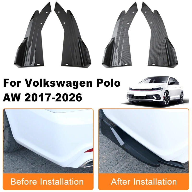 Car Rear Bumper Spoiler Lip Diffuser Side Skirt Splitter Wrap Angle Anti-Crash Protection Trim For Volkswagen Polo AW 2017-2026
Car Rear Bumper Spoiler Lip Diffuser Side Skirt Splitter Wrap Angle Anti-Crash Protection Trim For Volkswagen Polo AW 2017-2026