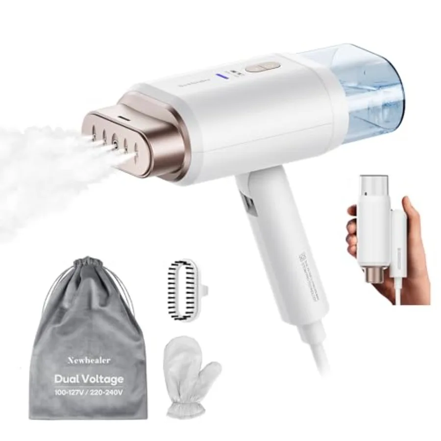 Professional Business Travel Steamer 1200W High-Power Dual Voltage 100-240V Fast 20s Heat Up for Clothes Horizontal Vertical St
Professional Business Travel Steamer 1200W High-Power Dual Voltage 100-240V Fast 20s Heat Up for Clothes Horizontal Vertical St