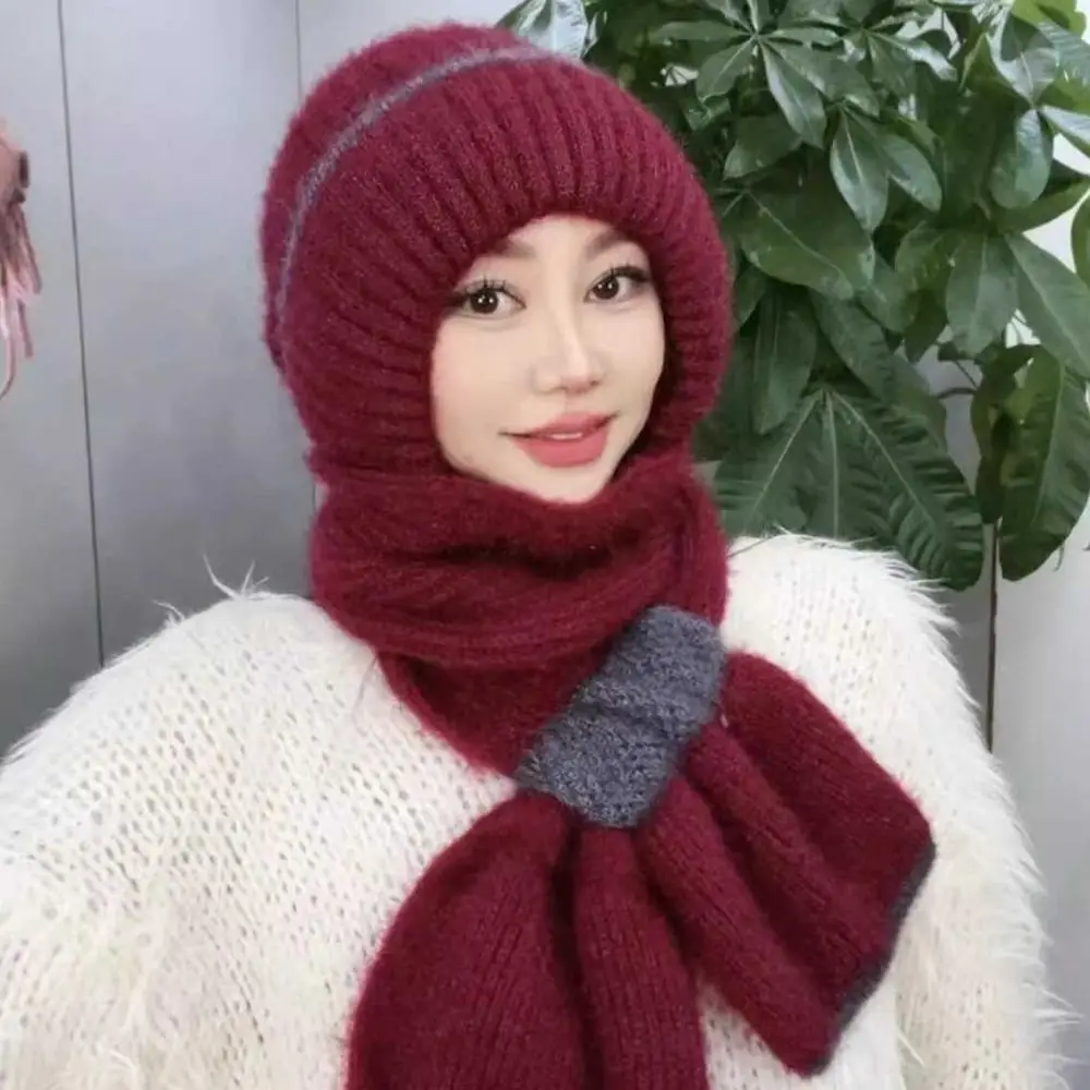Fashion Ear Protection Knitted Skullies Hat Scarf Set Neck Warmer Cross Cycling Balaclavas Hat Soft Thicken Neckerchief Mom
Fashion Ear Protection Knitted Skullies Hat Scarf Set Neck Warmer Cross Cycling Balaclavas Hat Soft Thicken Neckerchief Mom