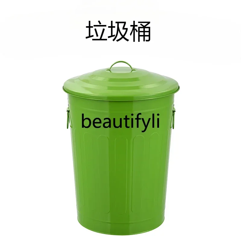 LJYRound sorting trash can Outdoor large recyclable with wheel storage bucket Painted covered iron bucket
LJYRound sorting trash can Outdoor large recyclable with wheel storage bucket Painted covered iron bucket