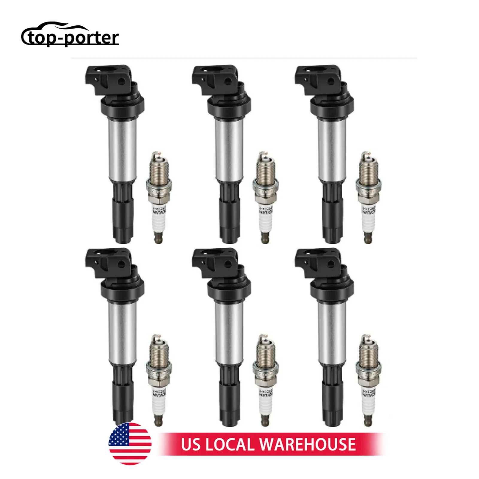 52-1751 7805-6251 78056251 5C1401 IC595 6X Ignition Coil & 6 Spark Plug GN10328 For BMW 325i 328i 330i 530i X3 X5 X6 UF515 UF522
52-1751 7805-6251 78056251 5C1401 IC595 6X Ignition Coil & 6 Spark Plug GN10328 For BMW 325i 328i 330i 530i X3 X5 X6 UF515 UF522