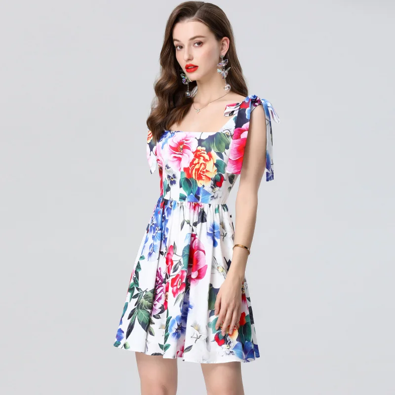 2025 Summer New Women's Elegant Fashion Retro Short Dress Slim-Fit Spaghetti Strap Printed Dress A001
2025 Summer New Women's Elegant Fashion Retro Short Dress Slim-Fit Spaghetti Strap Printed Dress A001