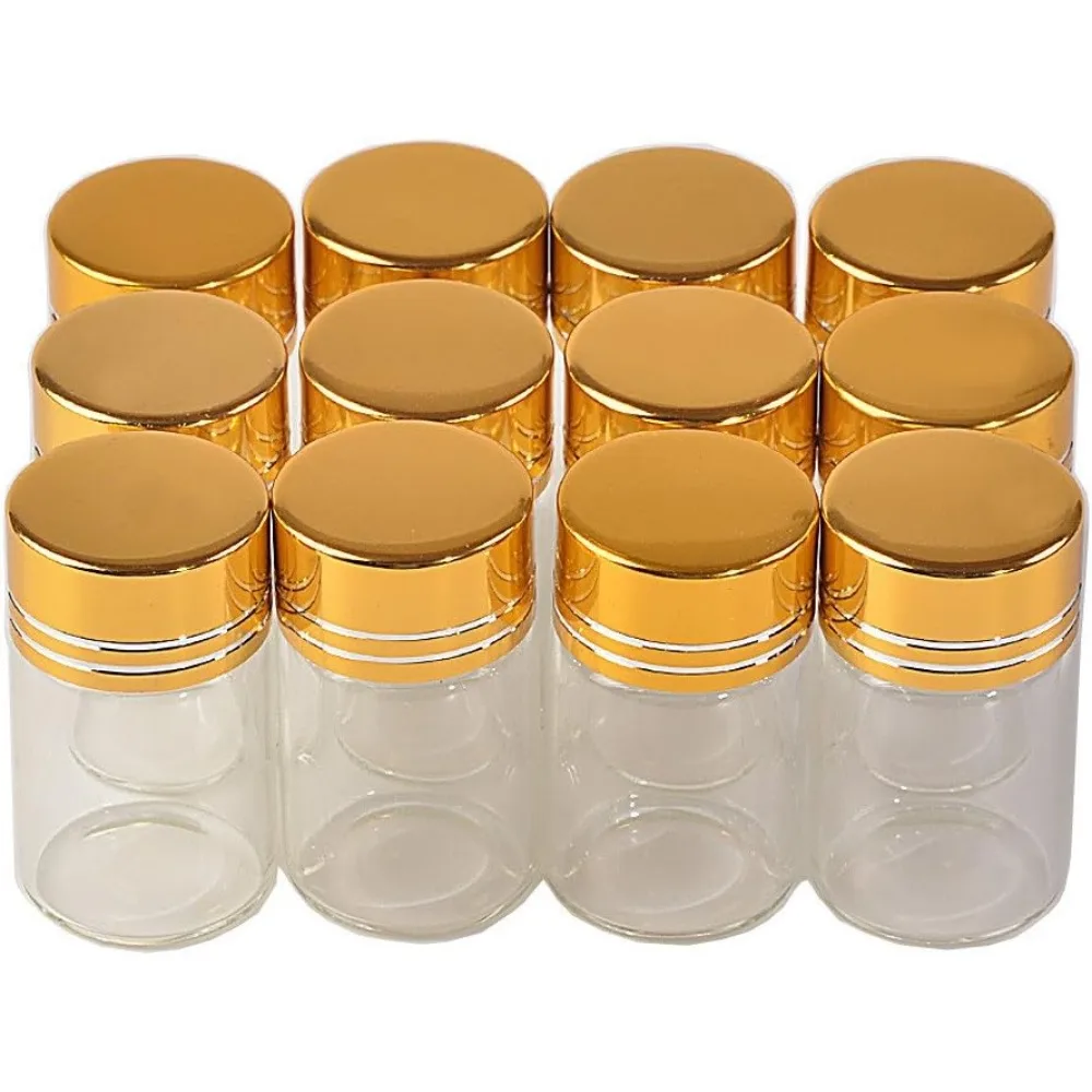 100units 6ML Wholesale Glass Wishing Bottles with Aluminium Gold Screw Caps Empty Essential oil Saffron Pill Powder Liquid Jewel
100units 6ML Wholesale Glass Wishing Bottles with Aluminium Gold Screw Caps Empty Essential oil Saffron Pill Powder Liquid Jewel