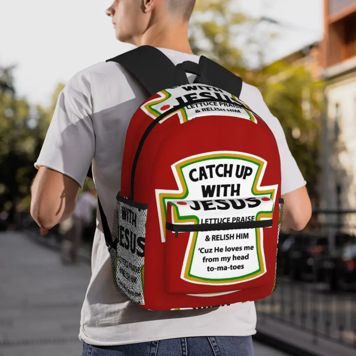 Tomato Sauce Condiment-shaped Backpack Daypack Large Capacity Kids BookBag School Bag Shoulder Bags for Men Women
Tomato Sauce Condiment-shaped Backpack Daypack Large Capacity Kids BookBag School Bag Shoulder Bags for Men Women