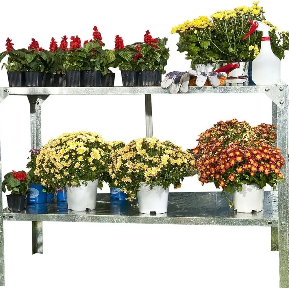 Прочная уличная скамейка из оцинкованной стали с металлическими полками
Прочная уличная скамейка из оцинкованной стали с металлическими полками