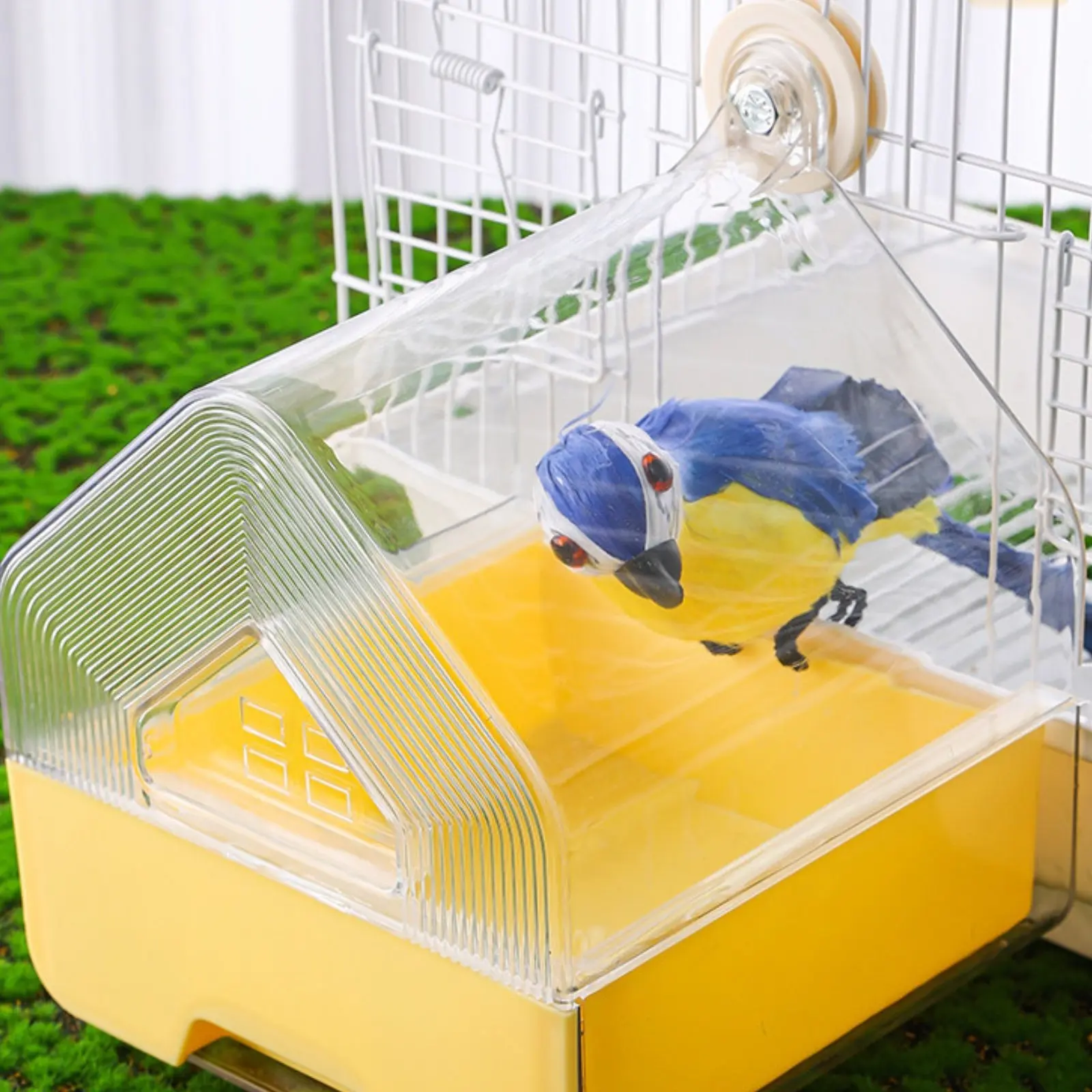 Hanging Bird Bathing Station Detachable Bird Shower House Parrot Bath Tub Removable Tray Parrot Bathtub Non for Outdoor
Hanging Bird Bathing Station Detachable Bird Shower House Parrot Bath Tub Removable Tray Parrot Bathtub Non for Outdoor
