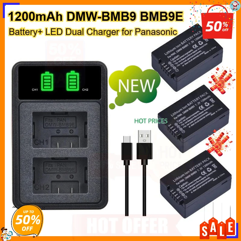 1200mAh DMW-BMB9 BMB9PP BMB9E Battery + LED Dual Charger for Panasonic Lumix DC-FZ80 FZ47K Z48K FZ40K FZ45K FZ70 FZ60 FZ100
1200mAh DMW-BMB9 BMB9PP BMB9E Battery + LED Dual Charger for Panasonic Lumix DC-FZ80 FZ47K Z48K FZ40K FZ45K FZ70 FZ60 FZ100