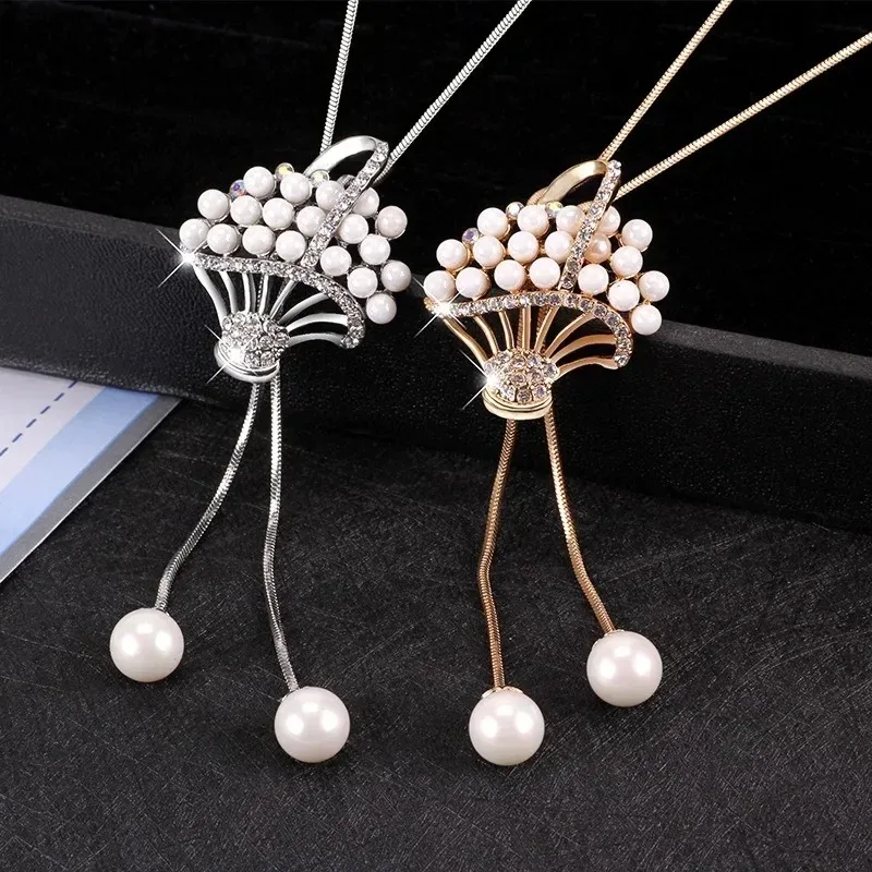 Flower basket sweater chain, new long and multi-functional tassel necklace, fashionable clothing necklace, retro necklace 
Flower basket sweater chain, new long and multi-functional tassel necklace, fashionable clothing necklace, retro necklace