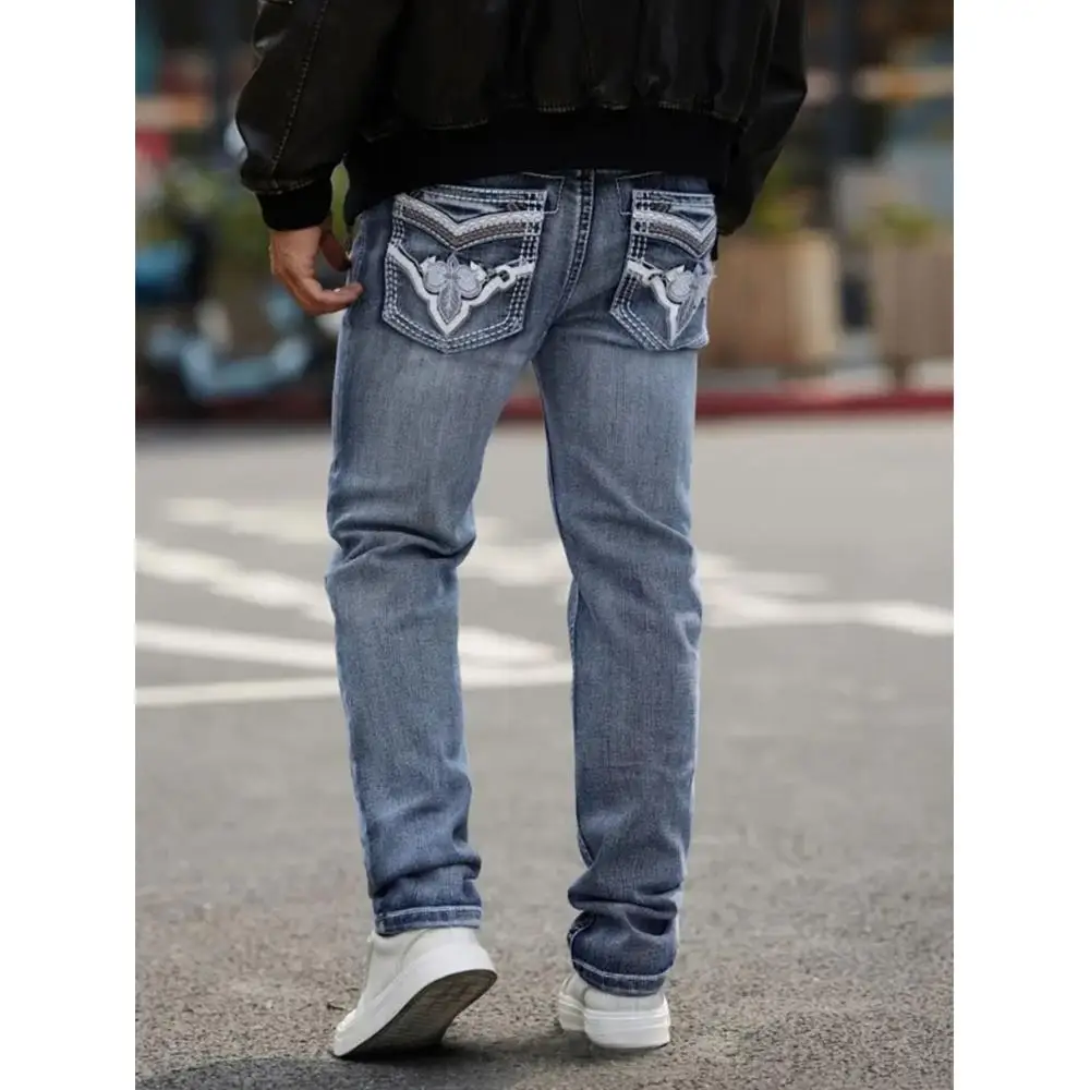 Plus Size Men's Jeans High Street Trendy Brand Embroidered Large Size Stretch Men's Long Pants
Plus Size Men's Jeans High Street Trendy Brand Embroidered Large Size Stretch Men's Long Pants