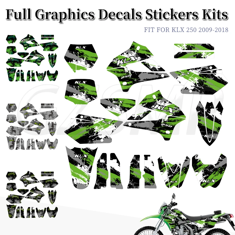 Графические наклейки для мотокросса, наклейки в стиле деко, подходят для Kawasaki KLX250 KLX 250 2009-2020 2019 2018 2017 2016
Графические наклейки для мотокросса, наклейки в стиле деко, подходят для Kawasaki KLX250 KLX 250 2009-2020 2019 2018 2017 2016