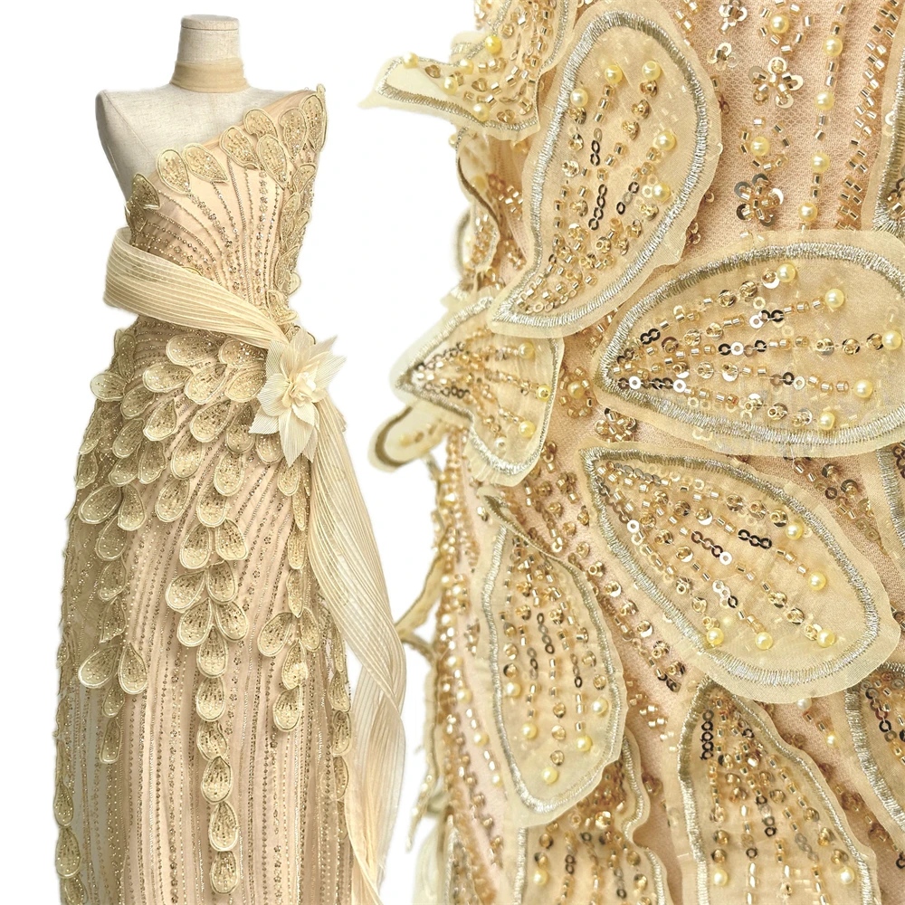 Hot Sales African Heavy Beaded Net Lace Fabric French Bridal Sequins Luxury Nigerian Tulle Couture Materie for Wedding Dresses
Hot Sales African Heavy Beaded Net Lace Fabric French Bridal Sequins Luxury Nigerian Tulle Couture Materie for Wedding Dresses