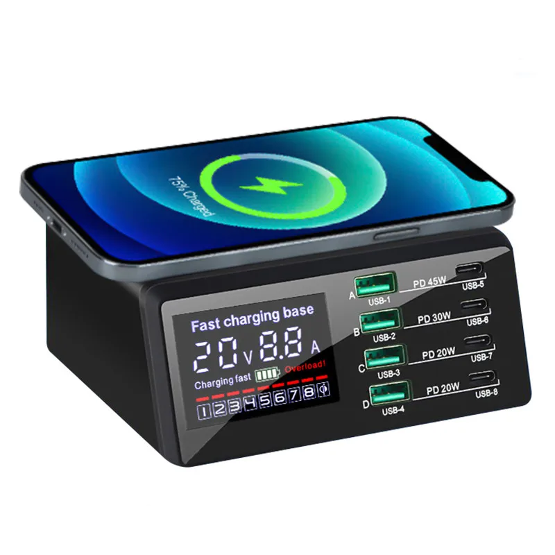 110W USB Charger Adapter Wireless Charger Charging Station PD USB C Fast Phone Charger For iPhone 13 12 11 Xiaomi Huawei Samsung
110W USB Charger Adapter Wireless Charger Charging Station PD USB C Fast Phone Charger For iPhone 13 12 11 Xiaomi Huawei Samsung
