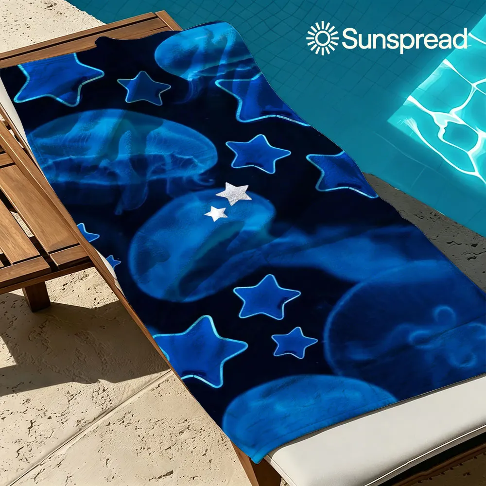 Blue Jellyfish & Stars Quick Drying Bath Towel Microfiber beach towel light weight swimming camping yoga beach out
Blue Jellyfish & Stars Quick Drying Bath Towel Microfiber beach towel light weight swimming camping yoga beach out