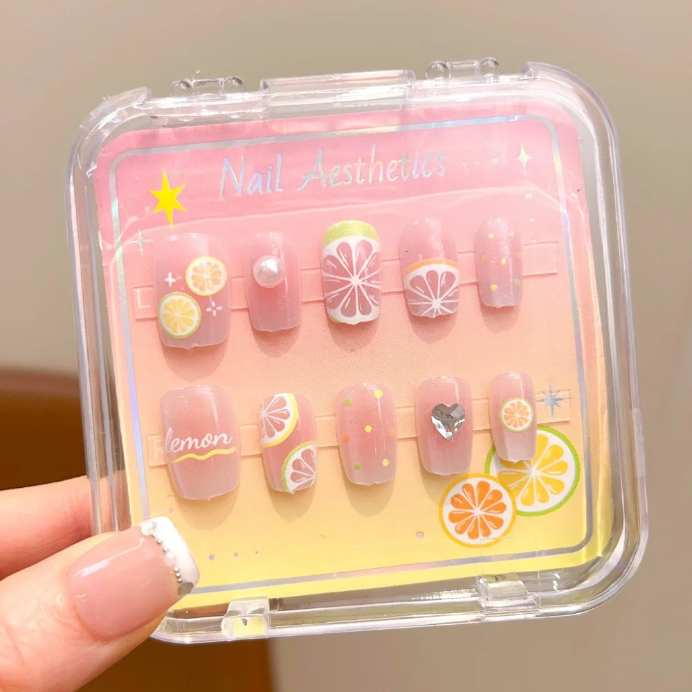 Hot Cartoon Children Wearing Nails Cute Detachable Short Nail Sticker Cherry Bow Press on Nail for Girls Students
Hot Cartoon Children Wearing Nails Cute Detachable Short Nail Sticker Cherry Bow Press on Nail for Girls Students