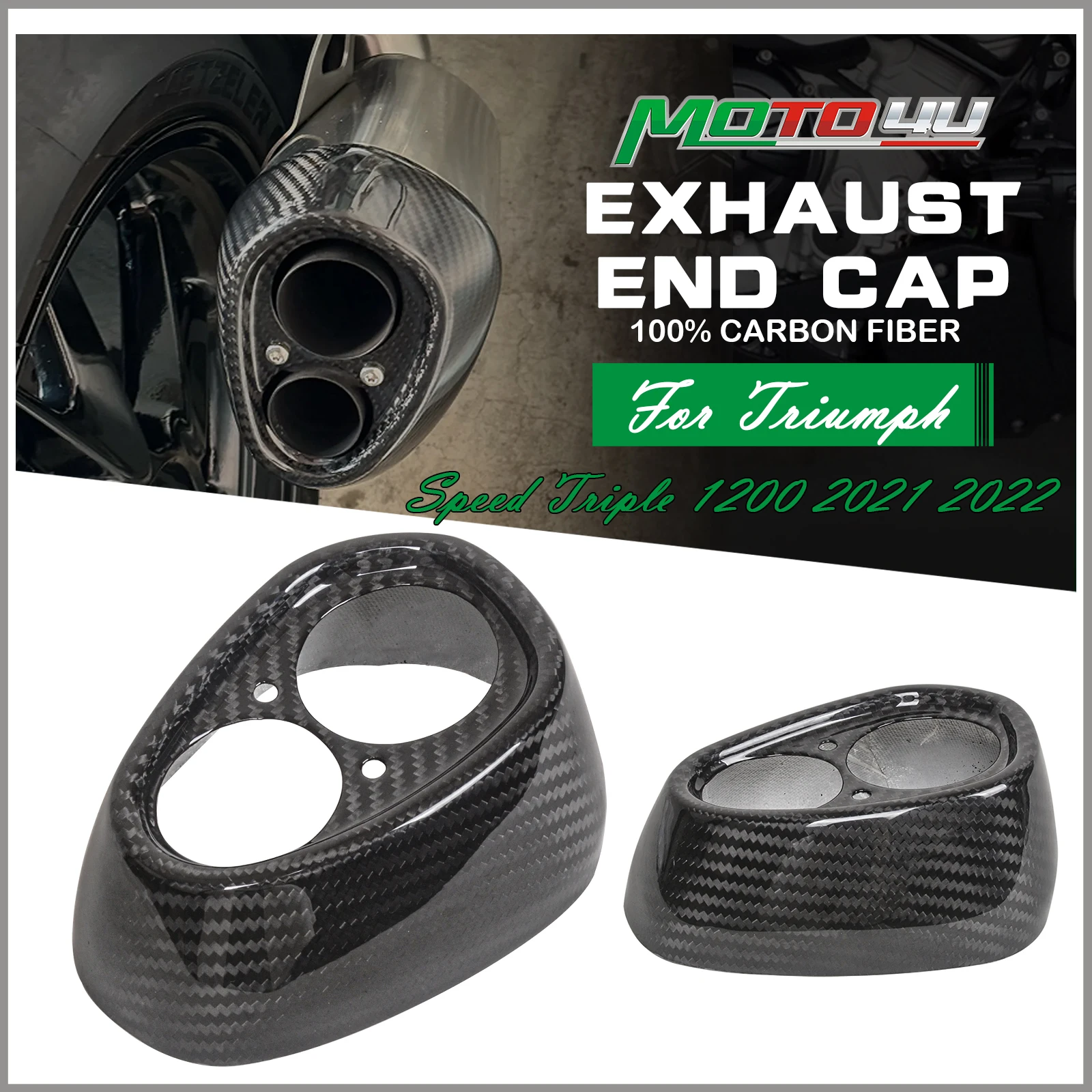 For Triumph Speed Triple 1200 2021 2022 Carbon Fiber Exhaust End Cap Fairing Twill Motorcycle Exhaust Pipe Decorative Cover
For Triumph Speed Triple 1200 2021 2022 Carbon Fiber Exhaust End Cap Fairing Twill Motorcycle Exhaust Pipe Decorative Cover