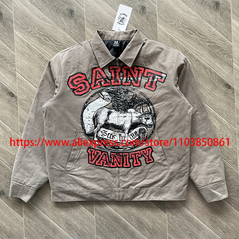 American Style SAINT VANITY Lapel Jackets High-quality Logo Pattern Print Casual Trendy SAINT VANITY Jacket Coat
American Style SAINT VANITY Lapel Jackets High-quality Logo Pattern Print Casual Trendy SAINT VANITY Jacket Coat