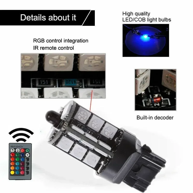 Новый практичный RGB светодиодный светильник, полезный 5050 27SMD/шт., комплект управления аксессуарами T20, 2 шт., многоцветные противотуманные фары
Новый практичный RGB светодиодный светильник, полезный 5050 27SMD/шт., комплект управления аксессуарами T20, 2 шт., многоцветные противотуманные фары