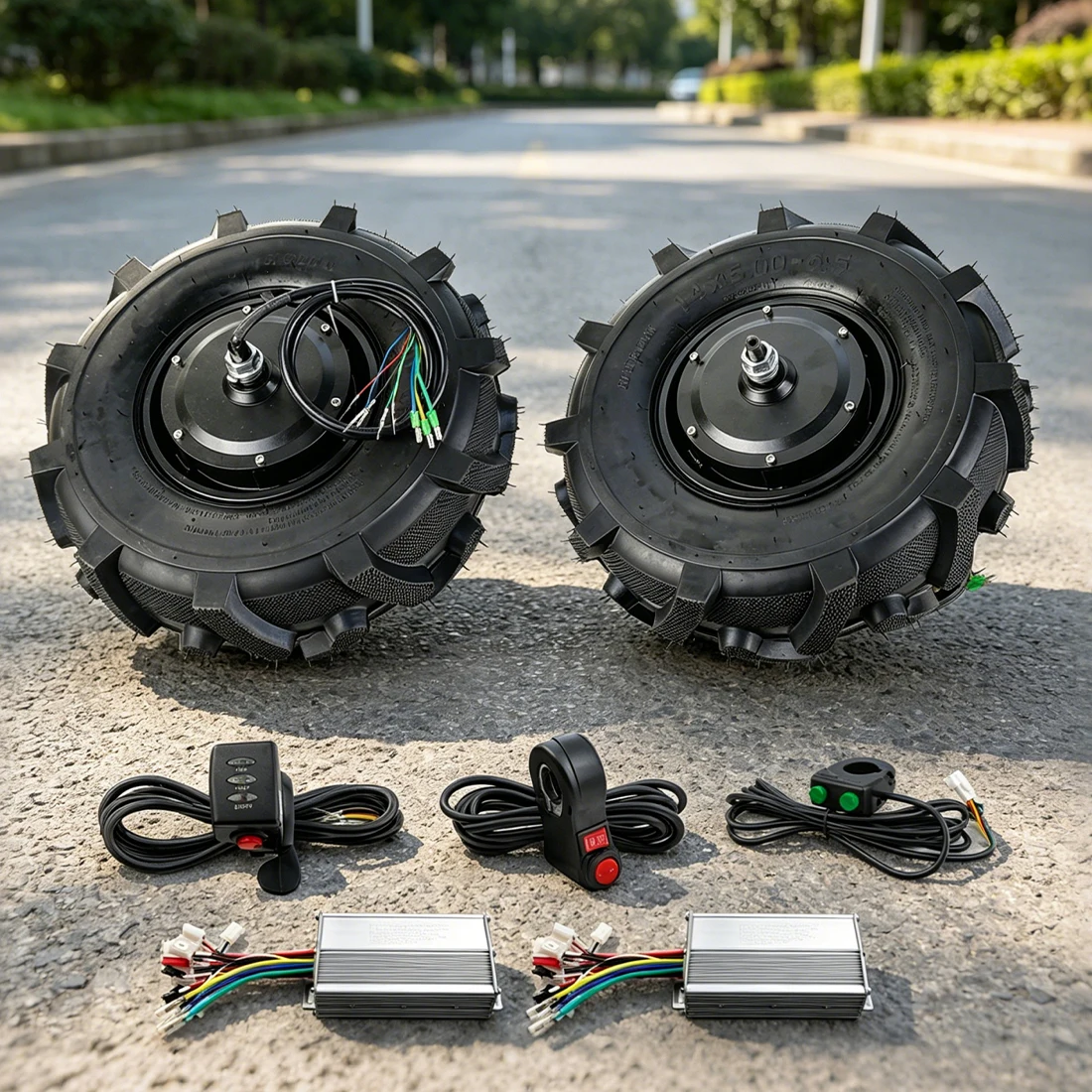 L-faster 14 Inch Inflatable Tire 500W Dual Drive Brushless Gear Hub Motor Controller Kit for Electric Small agricultural vehicle
L-faster 14 Inch Inflatable Tire 500W Dual Drive Brushless Gear Hub Motor Controller Kit for Electric Small agricultural vehicle