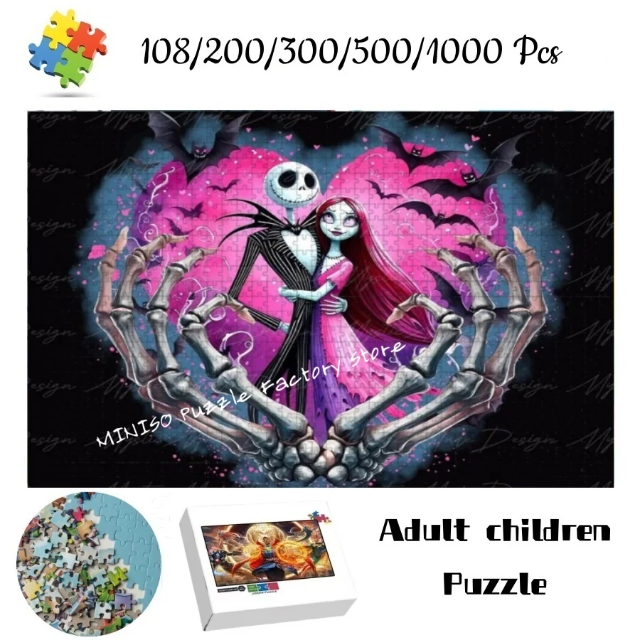 The Nightmare Before Christmas Puzzles Love Couples Wooden Jigsaw Puzzle 108/200/300/500/1000 Pieces for Adults Kids Toys Game
The Nightmare Before Christmas Puzzles Love Couples Wooden Jigsaw Puzzle 108/200/300/500/1000 Pieces for Adults Kids Toys Game
