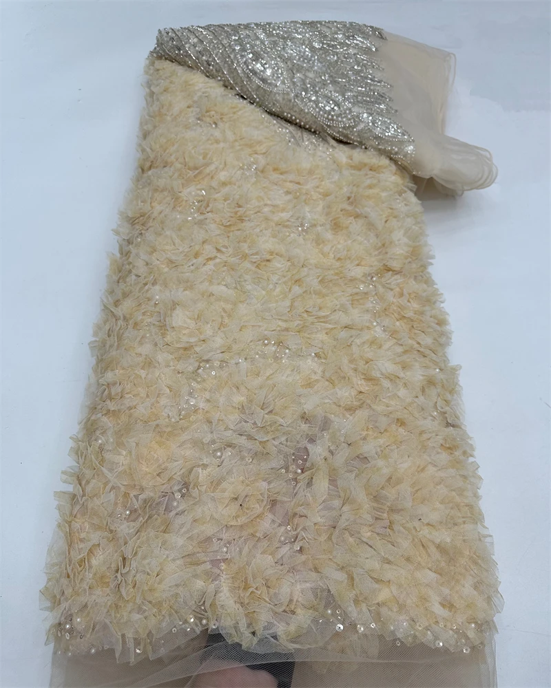 Luxurious Nigerian Handmade Beaded Lace Fabric 2026 High Quality Sequins Beaded Embroidery African French Lace Fabric For Dress
Luxurious Nigerian Handmade Beaded Lace Fabric 2026 High Quality Sequins Beaded Embroidery African French Lace Fabric For Dress