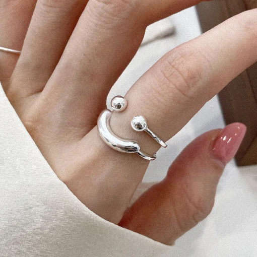 PONYKISS 925 Sterling Silver Minimalist Smiling Face Opening Rings for Women Trendy Fine Jewelry Personality Accessories
PONYKISS 925 Sterling Silver Minimalist Smiling Face Opening Rings for Women Trendy Fine Jewelry Personality Accessories