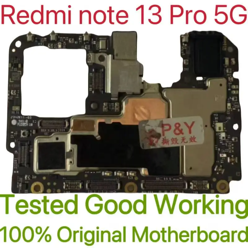 Original Unlocked Main Board For Redmi note 13 Pro 5G Mainboard Motherboard Unlocked With Chips Circuits Flex Cable
Original Unlocked Main Board For Redmi note 13 Pro 5G Mainboard Motherboard Unlocked With Chips Circuits Flex Cable