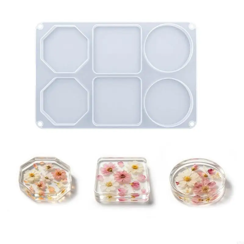 6 Cavities Geometric Silicone Resin Molds Heat Resistant For Making Cup Coasters Home Decoration And Epoxy Resin 87HA
6 Cavities Geometric Silicone Resin Molds Heat Resistant For Making Cup Coasters Home Decoration And Epoxy Resin 87HA