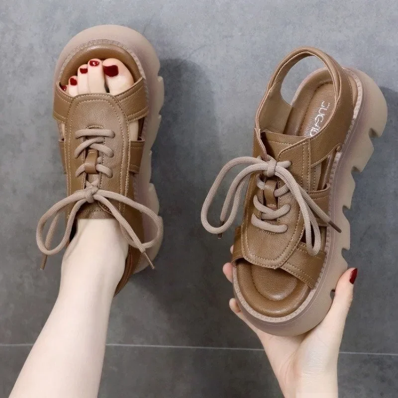 2025 Women's Sandals Comfortable Height-enhancing Platform Shoes Shoes Outdoor Fashion Lace-Up Sandals Designer Women's Sandals
2025 Women's Sandals Comfortable Height-enhancing Platform Shoes Shoes Outdoor Fashion Lace-Up Sandals Designer Women's Sandals