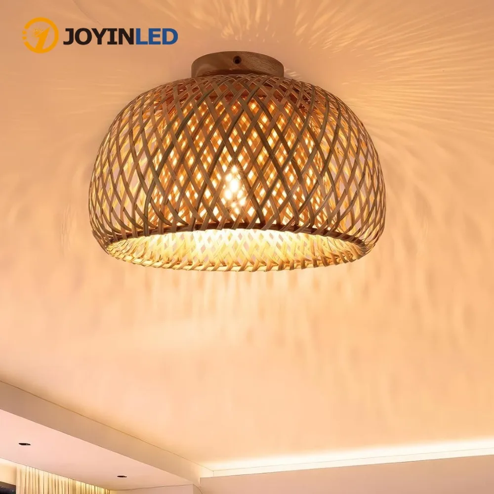 JOYINLED 30/38CM Woven Lamp Shade for Pendant Light Rattan Semi Flush Mount Light Fixture for Living Room, Bedroom, Kitchen
JOYINLED 30/38CM Woven Lamp Shade for Pendant Light Rattan Semi Flush Mount Light Fixture for Living Room, Bedroom, Kitchen
