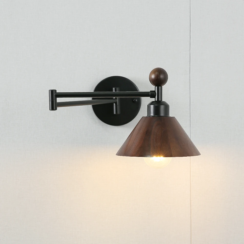 Modern Indoor Walnut wood Wall Lights Adjustable Swing Long Arm LED Wall Lamps Internal Bedside Lighting Decor Sconce Lights
Modern Indoor Walnut wood Wall Lights Adjustable Swing Long Arm LED Wall Lamps Internal Bedside Lighting Decor Sconce Lights