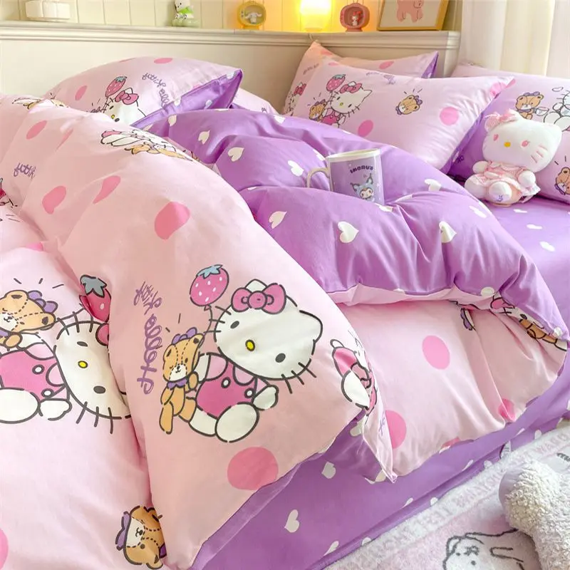 Детское постельное белье с мультяшным рисунком Kuromi My melody из чистого хлопка, пододеяльник, наволочка, комплект из трех предметов
Детское постельное белье с мультяшным рисунком Kuromi My melody из чистого хлопка, пододеяльник, наволочка, комплект из трех предметов