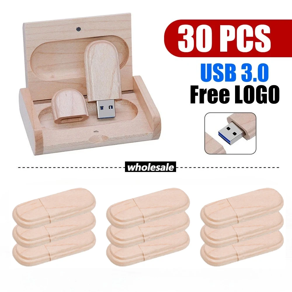 30pcs USB 3.0 high speed Wooden USB 4GB 16GB flash drive Maple wood+box pendrive 32GB 64GB memory stick gifts free custom logo
30pcs USB 3.0 high speed Wooden USB 4GB 16GB flash drive Maple wood+box pendrive 32GB 64GB memory stick gifts free custom logo