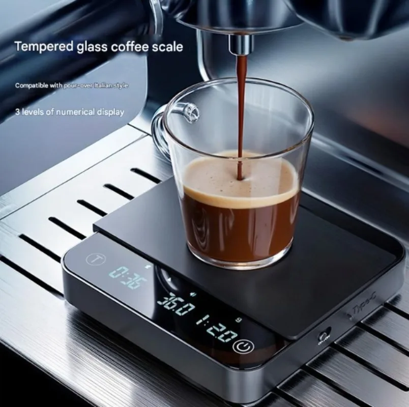 Smart Coffee Scale, Coffee Electronic Scale, Hand-brewed Italian Timing Bean Coffee Kitchen Scale
Smart Coffee Scale, Coffee Electronic Scale, Hand-brewed Italian Timing Bean Coffee Kitchen Scale