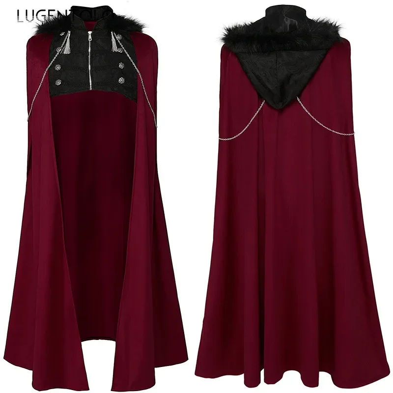 Men Medieval Hooded Cape Punk Chain Steampunk Coat New Zipper Party Grand Event Show Costume Retro Casual Trench Clothing
Men Medieval Hooded Cape Punk Chain Steampunk Coat New Zipper Party Grand Event Show Costume Retro Casual Trench Clothing