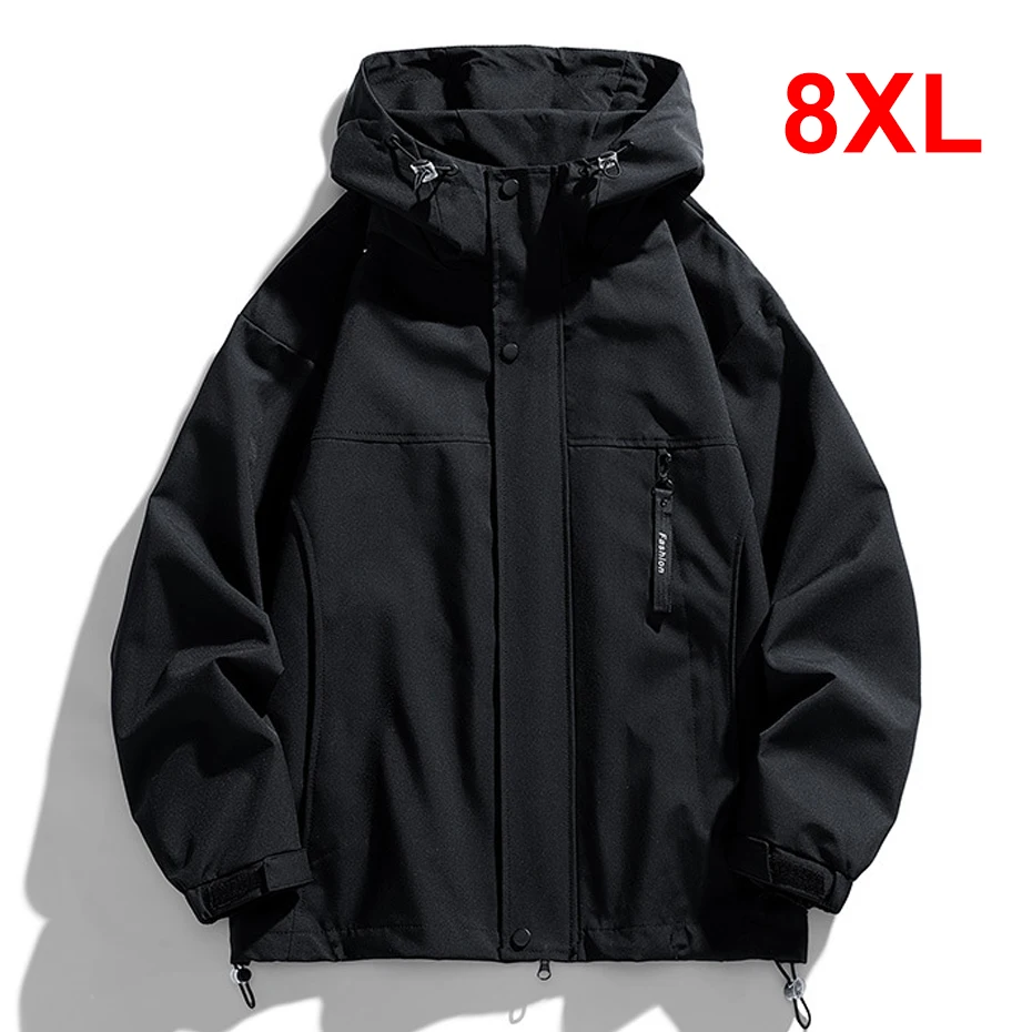 Black Camping Jacket Men Windbreak Coat Plus Size 8XL Fashion Casual Waterproof Jacket Male Solid Color Outerwear Big Size
Black Camping Jacket Men Windbreak Coat Plus Size 8XL Fashion Casual Waterproof Jacket Male Solid Color Outerwear Big Size