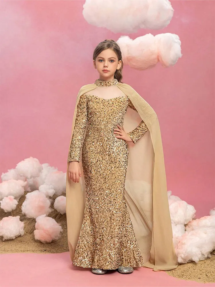Round Neck Cape Apricot Sparkling Wedding Reception Girl Flower Girl Evening Dress Birthday Princess Girl Sparkling Dress
Round Neck Cape Apricot Sparkling Wedding Reception Girl Flower Girl Evening Dress Birthday Princess Girl Sparkling Dress
