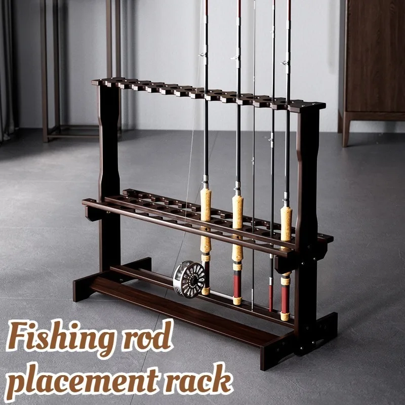 Household Thickened Fishing Rod Display Rack Multi-functional Tackle Tool Storage Racks Solid Wood Fishing Rods Placement Racks
Household Thickened Fishing Rod Display Rack Multi-functional Tackle Tool Storage Racks Solid Wood Fishing Rods Placement Racks