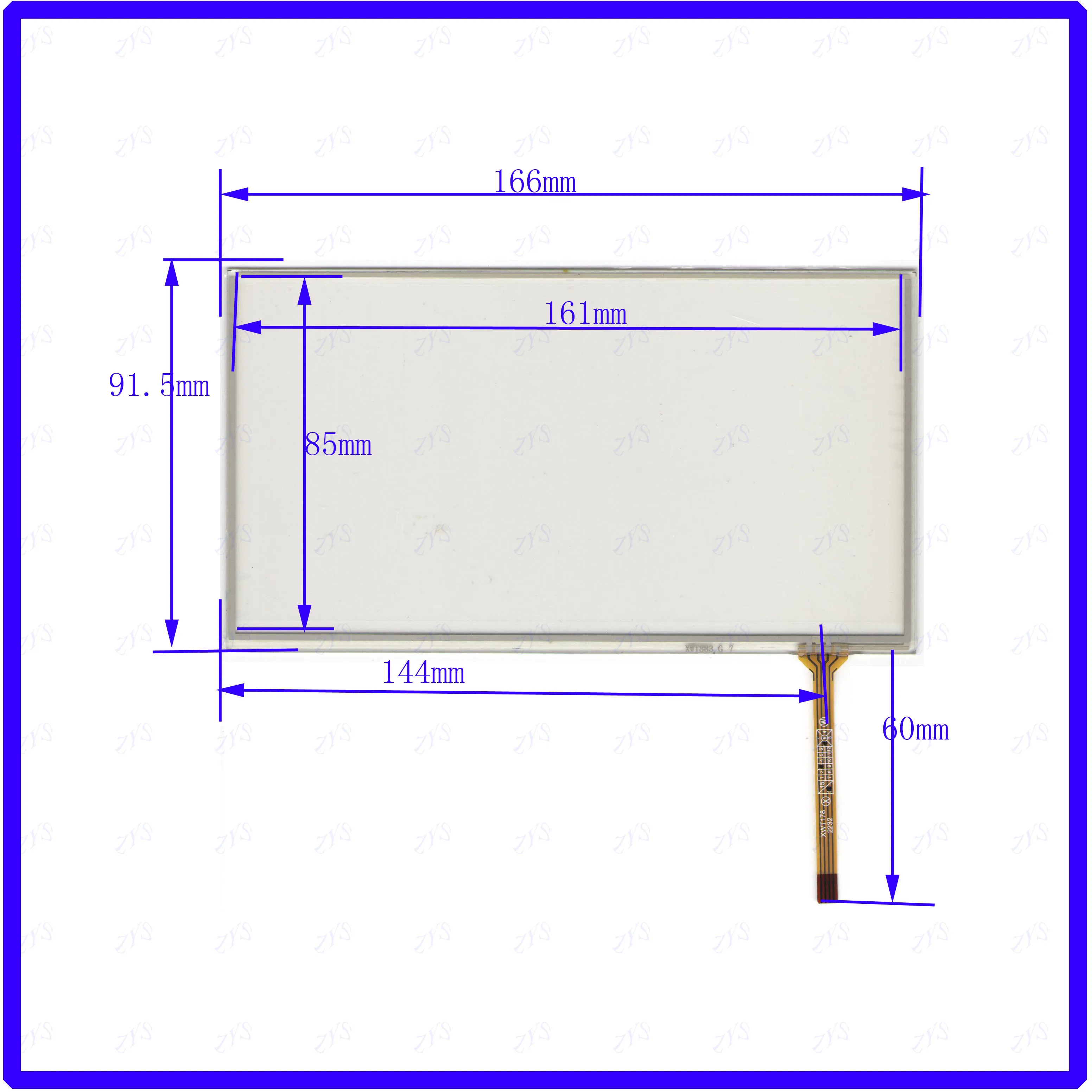 XWT883 7Inch 166*92mm 4Wire Resistive TouchScreen Panel Digitizer for GPS CAR this is compatiblompatible 167*93
XWT883 7Inch 166*92mm 4Wire Resistive TouchScreen Panel Digitizer for GPS CAR this is compatiblompatible 167*93