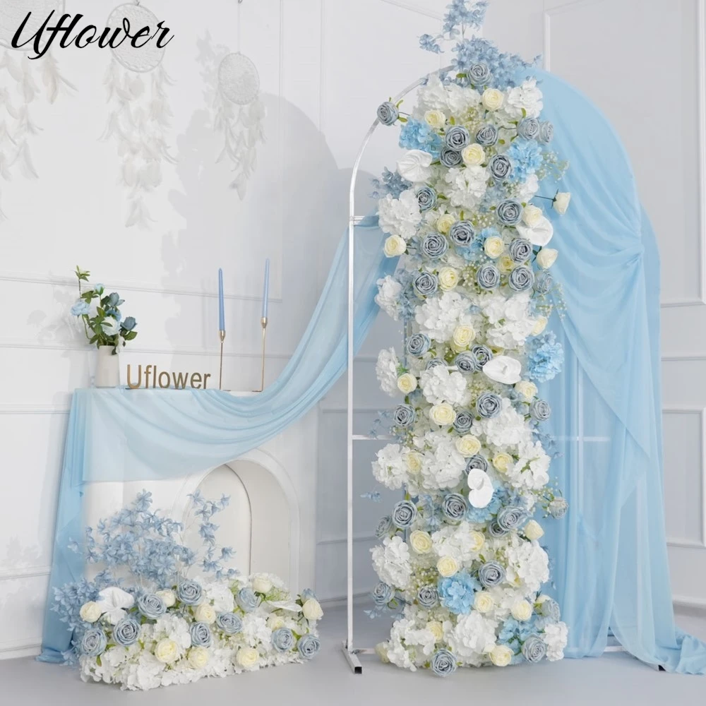 Uflower Blue White Rose Wedding Backdrop Decor Arch KT Board Decor Floral Baby Breath Arrangement Flowers Row Event Party Props
Uflower Blue White Rose Wedding Backdrop Decor Arch KT Board Decor Floral Baby Breath Arrangement Flowers Row Event Party Props